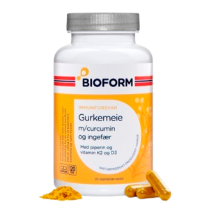 Bioform Gurkemeje m. Curcumin & Ingefær (120 kaps)