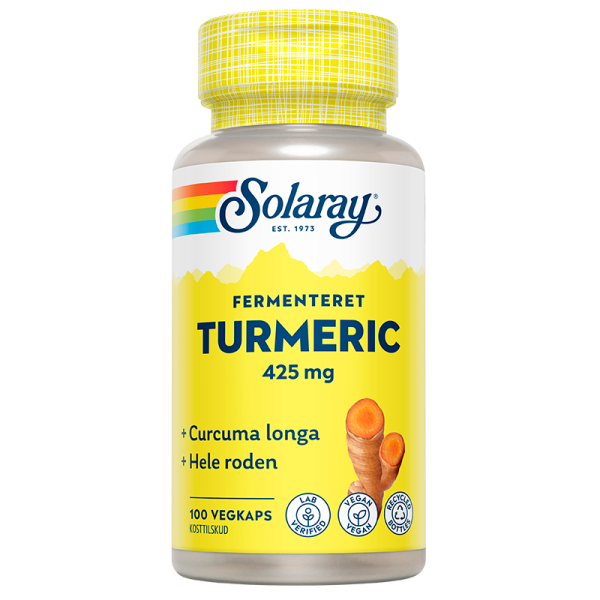 Solaray Fermenteret Turmeric (100 kapsler)