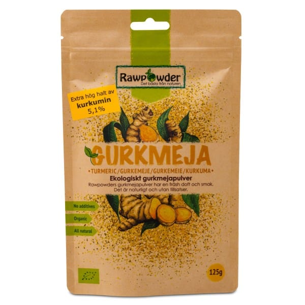 RawPowder Gurkemejepulver, 125 g