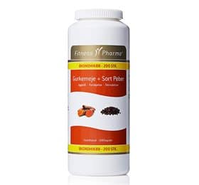 Fitness Pharma Gurkemeje & Sort Peber • 200 kap.
