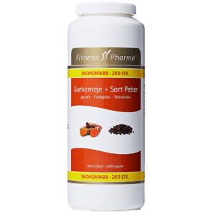 Fitness Pharma Gurkemeje & Sort Peber (200 kap)